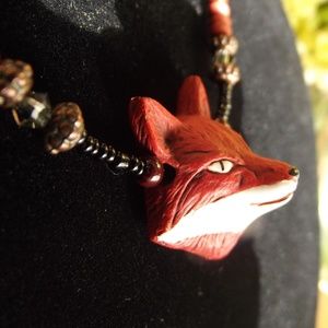 Handmade Fox necklace